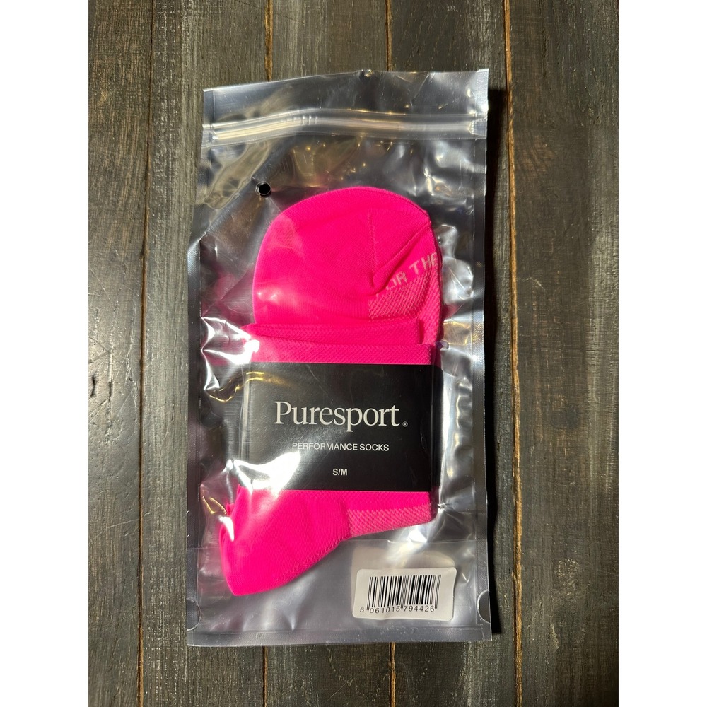 Puresport Performance Socks Neon Pink Athletic Running Training Socks